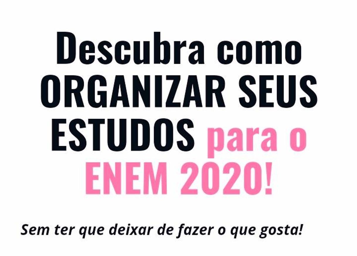 Moda  Organize seus estudos 