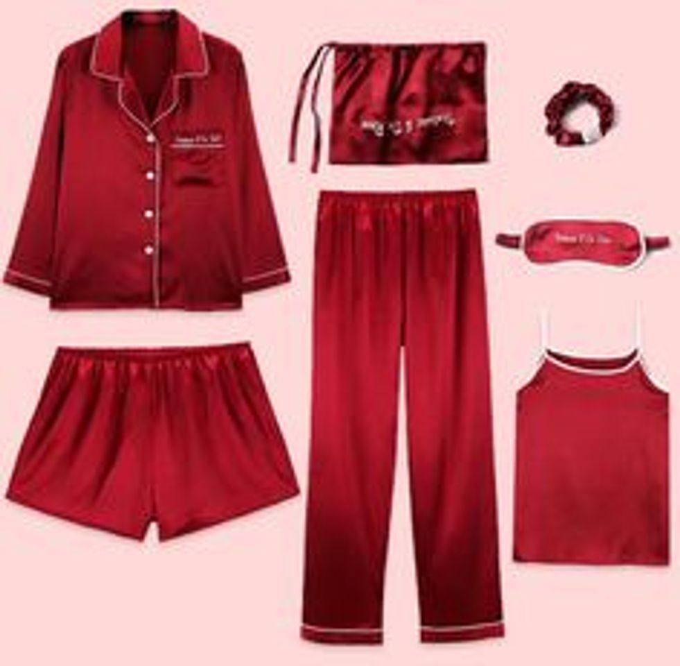 Social SZTB Pijama de Siete Piezas para Mujer
