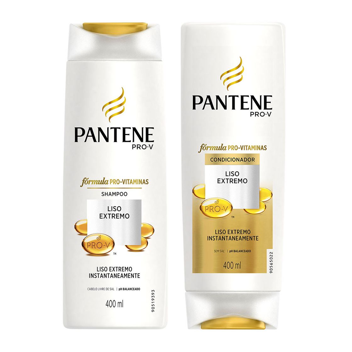 Fashion Kit Shampoo + Condicionador Pantene Liso Extremo 