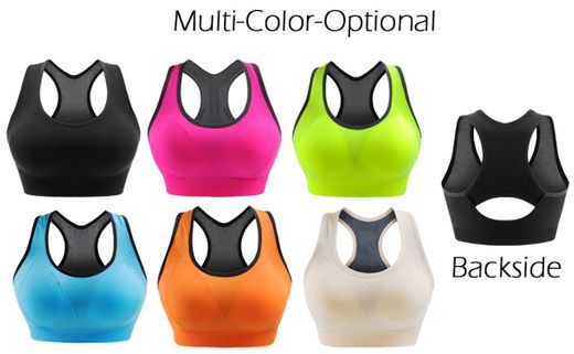 Libella Mujer Sujetador Deportivo Push Up Bustier con Amplio Correas Fitness Yoga