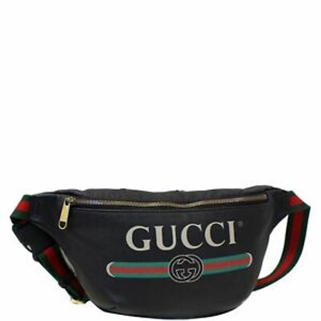 Product Gucci Logo Signature Print Side Messenger Bandolera cruzada de cuero negro Italia