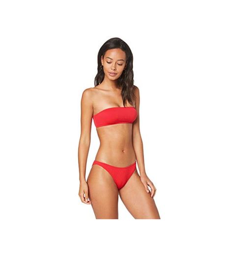 Marca Amazon - IRIS & LILLY Conjunto de Bikini Mujer, Rojo