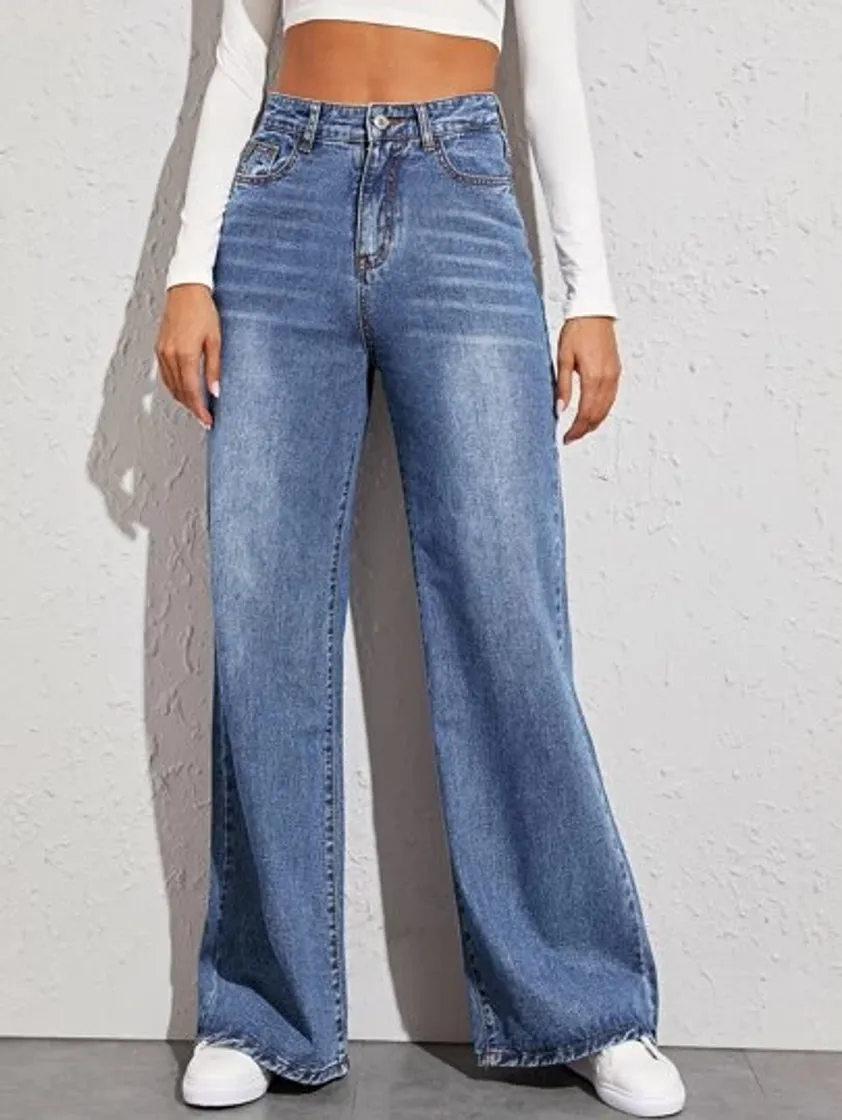 Fashion https://br.shein.com/High-Waisted-Wide-Leg-Jeans-p-1174245-c