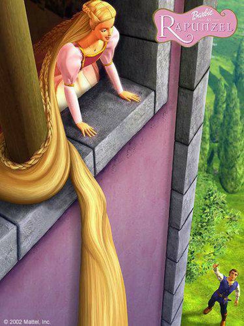 Película Barbie como Rapunzel. 