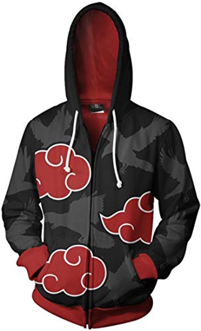 Moda FLYCHEN Hombre Chaquetas Naruto Sudadera Ninjutsu Estampado 3D Uchiha sasukeUzumaki Naruto