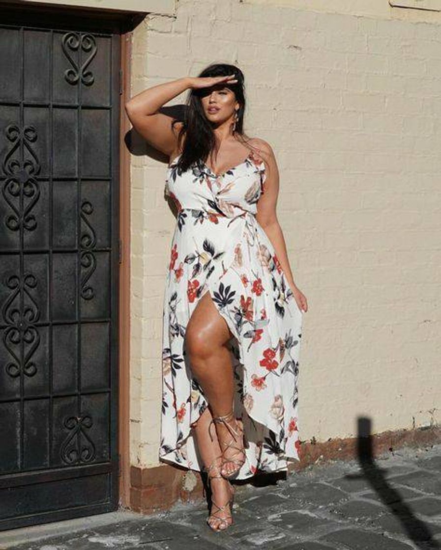 Fashion Vestido longo plus size