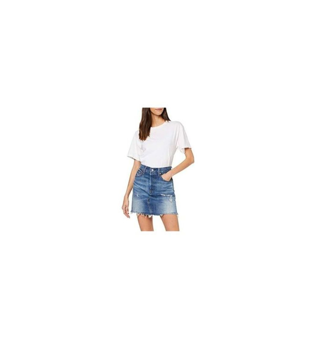 Moda Levi's HR Decon Iconic BF Skirt Falda, Azul