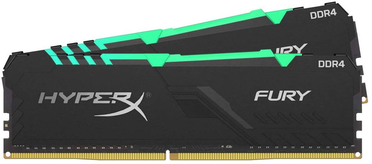 Social Kit de memórias HyperX Fury RGB de 64GB (2 x 32GB) DIMM DDR4