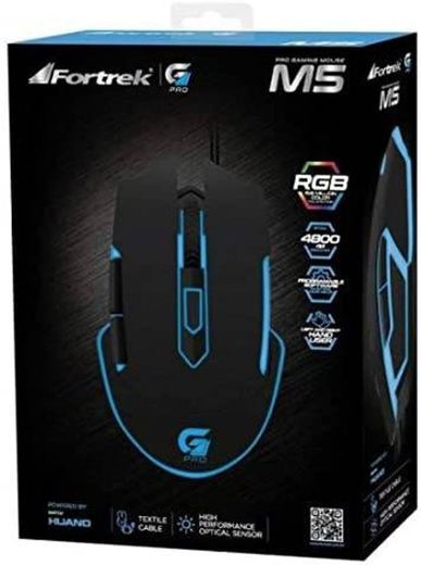 Mouse Gamer PRO M5 RGB Preto FORTREK, Fortrek, Mouses