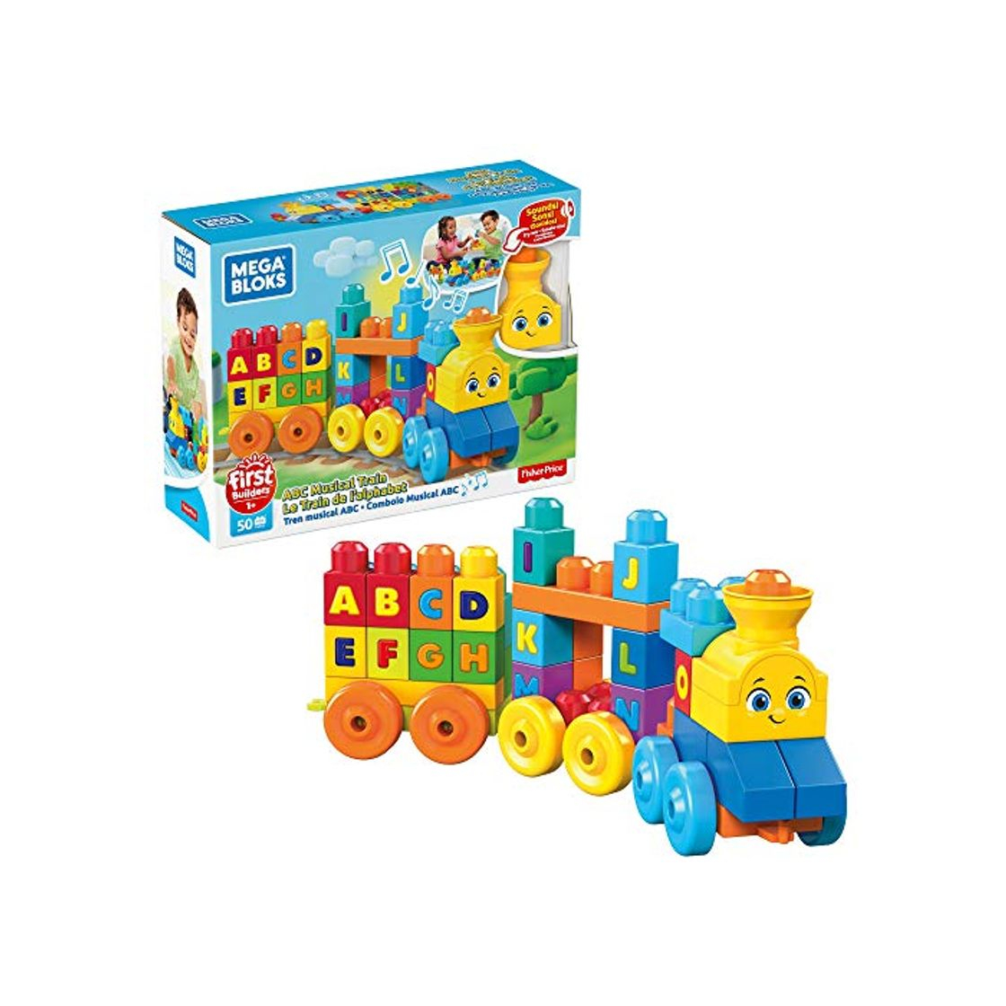 Producto Mega Bloks Tren musical ABC, juguete de construcción para bebé +1 año