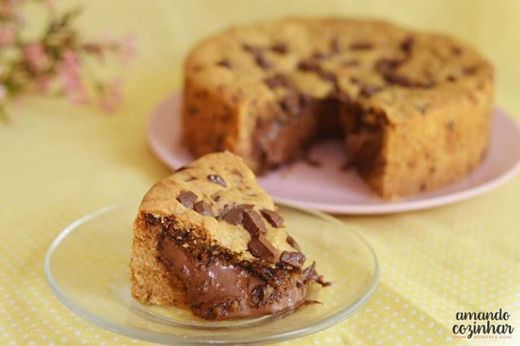 Torta Cookie recheada com Nutella - Amando Cozinhar: Receitas ...