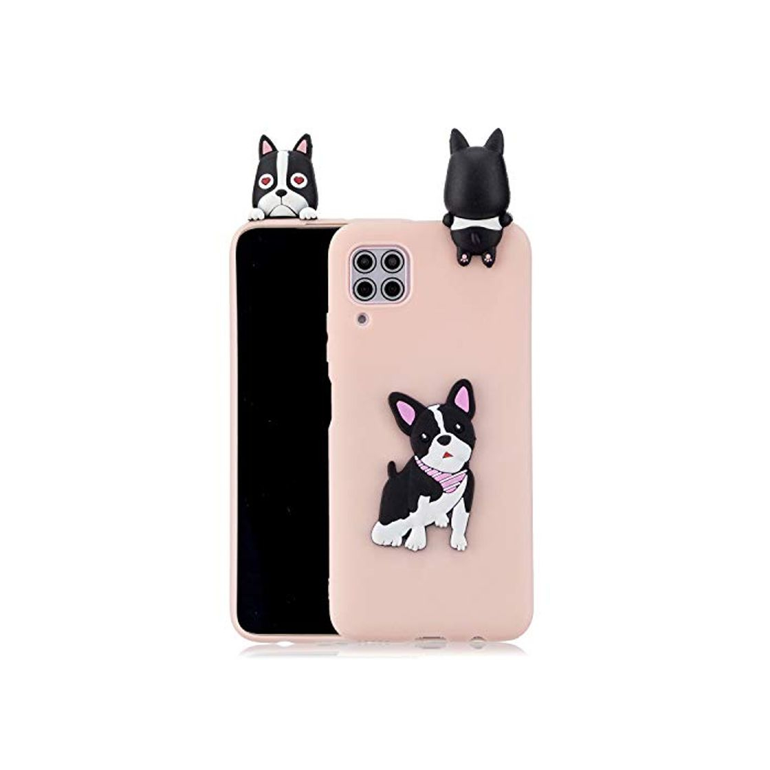 Product SEEYA Funda Silicona 3D para Huawei P40 Lite Case Rosado Dibujo Perros Carcasas y Fundas para móviles Suave Flexible Delgado Bumper Diseño Kawaii Animados Caso Blando Bonitas para Huawei P40 Lite