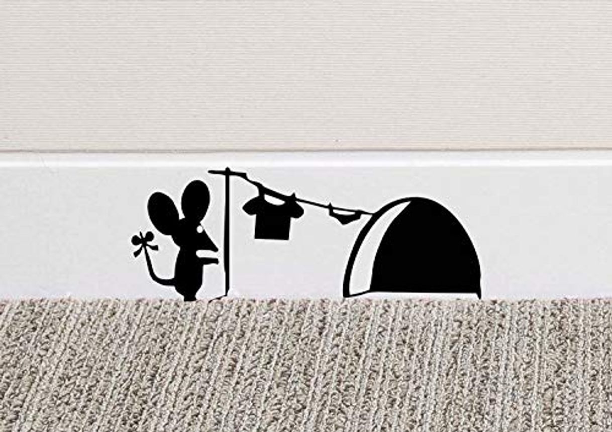 Product 213B Mouse Hole Wall Art Sticker Washing Vinyl Decal Mice Home Skirting