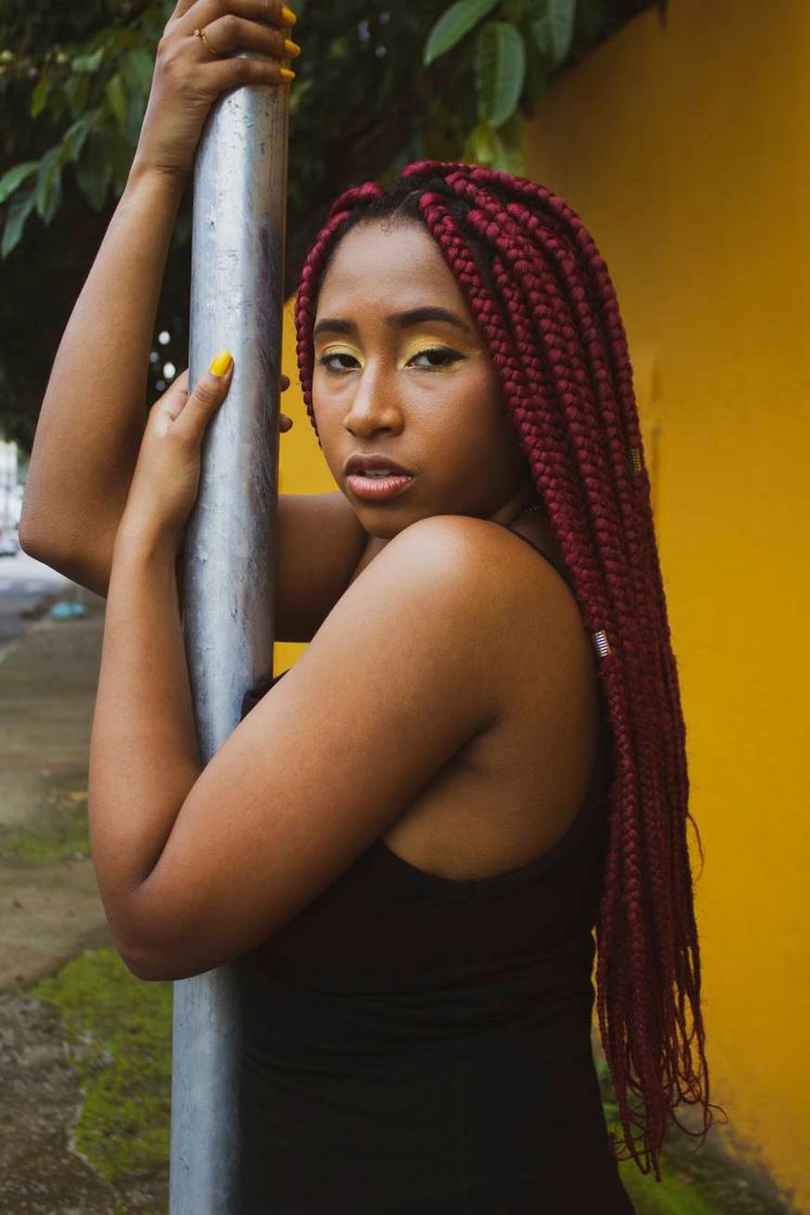 Social Box braids vermelhas 