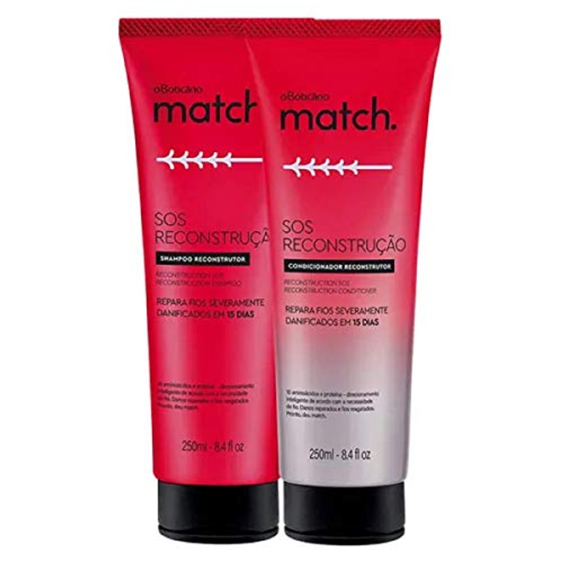 Product O BOTICARIO CHAMPÚ MATCH SOS RECONSTRUCCIÓN 250 ML