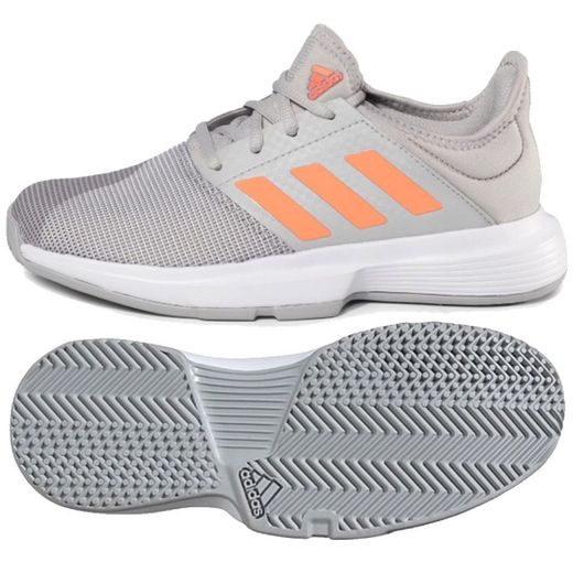 Sapatos Adidas Game Court W EG2015 cinza - ButyModne.pl