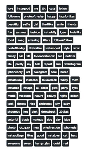 in Tags - Best hashtags for Instagram 