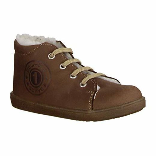 Däumling 040015-M-66 - Zapatos Primeros Pasos de Piel para niño Marrón Denver