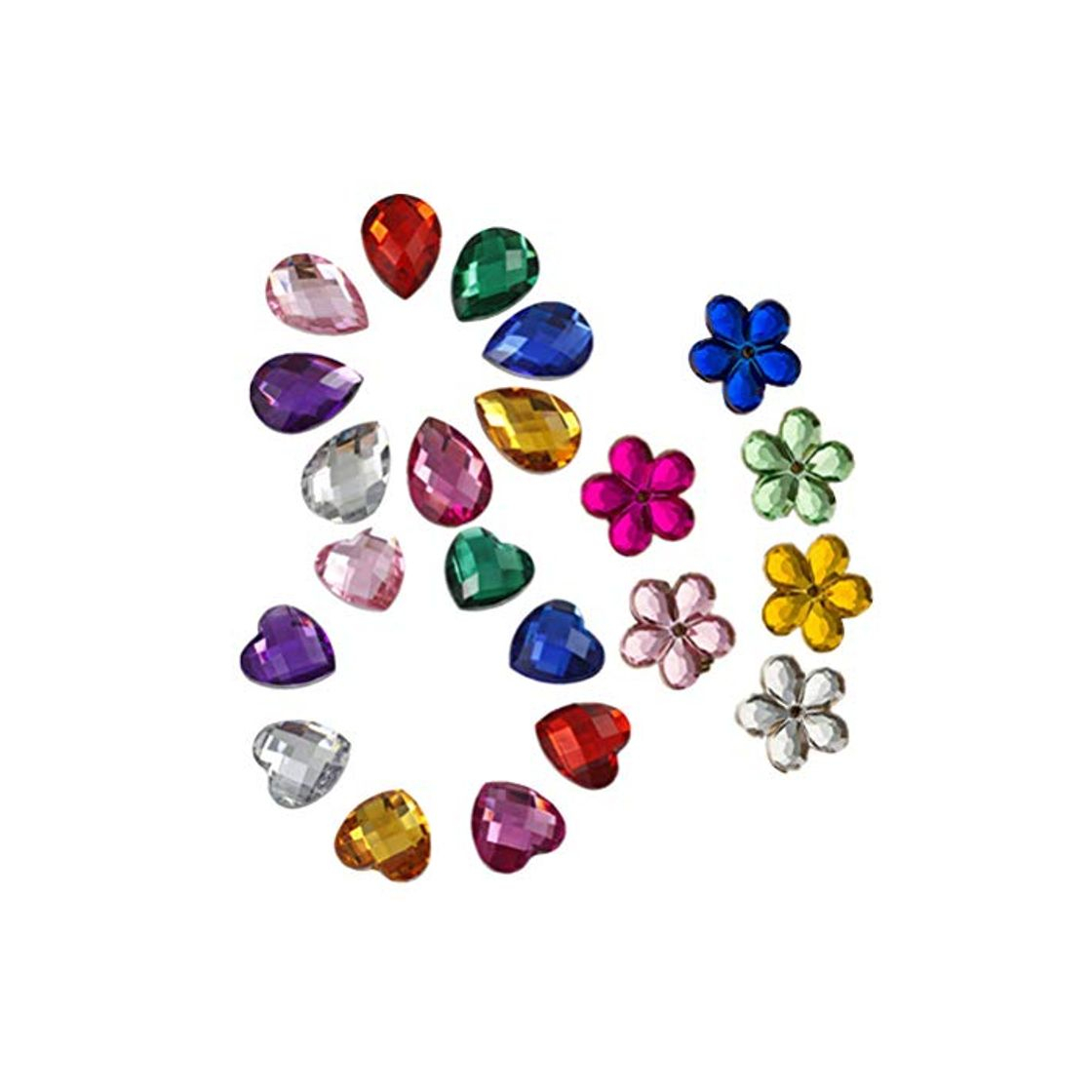 Products Healifty 300pcs Gemas Acrílico Rhinestones de Piedras Preciosas Adornos de Piedras Preciosas