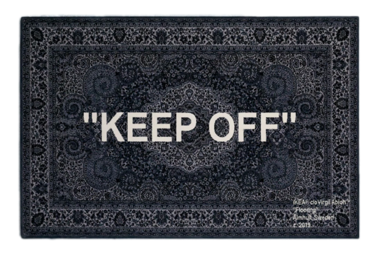 Social Virgil Abloh x IKEA "KEEP OFF" Rug 