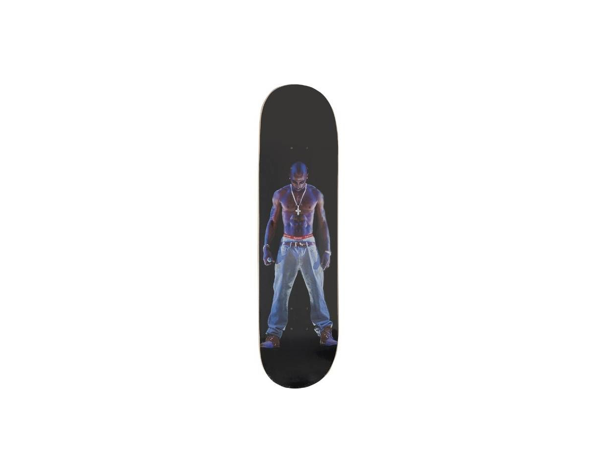 Social Supreme Tupac Hologram Skateboard Deck Black 