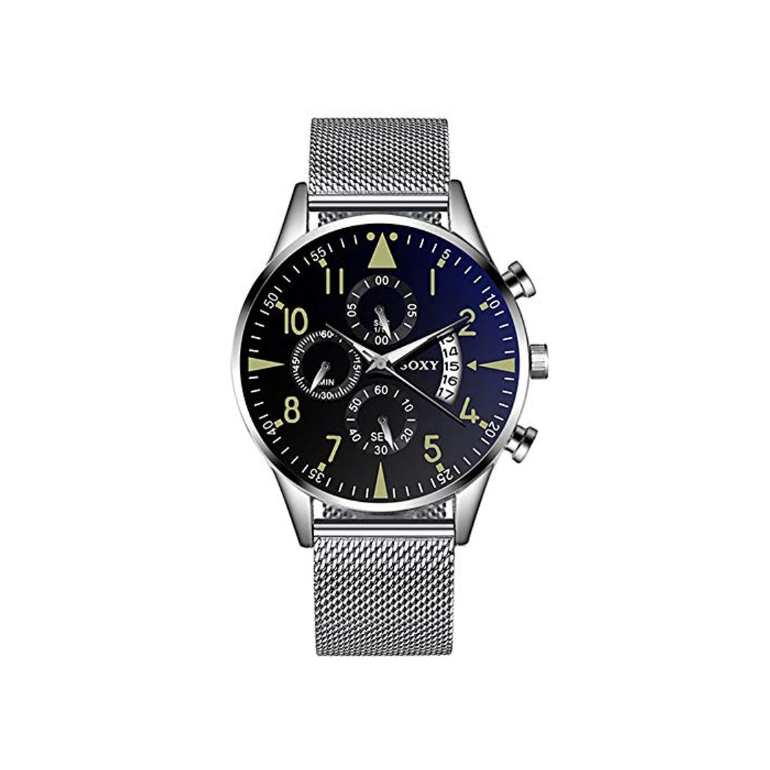 Social Relojes Hombres Impermeable Reloj Ultrafino Fecha Malla Masculina Correa de Acero Reloj de Cuarzo Reloj de Pulsera Luminoso relogio Masculino