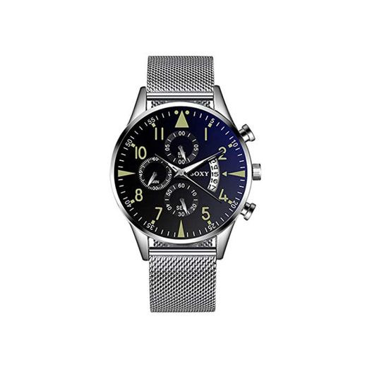 Relojes Hombres Impermeable Reloj Ultrafino Fecha Malla Masculina Correa de Acero Reloj de Cuarzo Reloj de Pulsera Luminoso relogio Masculino