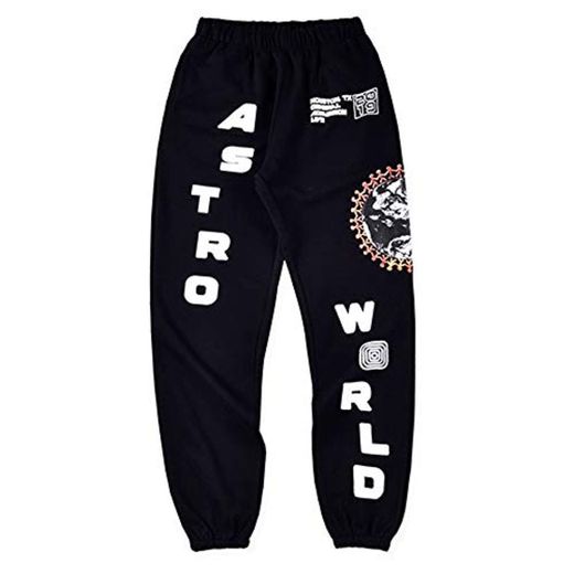 XXW Travis Scott Cactus Jack Festival World Globe Signature Pantalones Deportivos Casuales