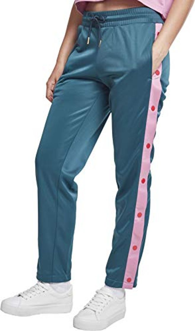 Moda Urban Classics Ladies Button Up Track Pants Pantalones de Deporte, Multicolor