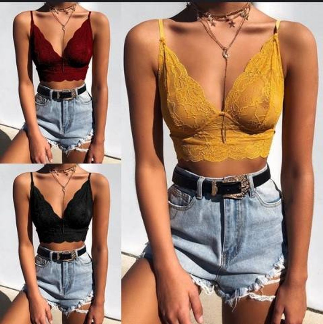 Moda Cropped Rendado 