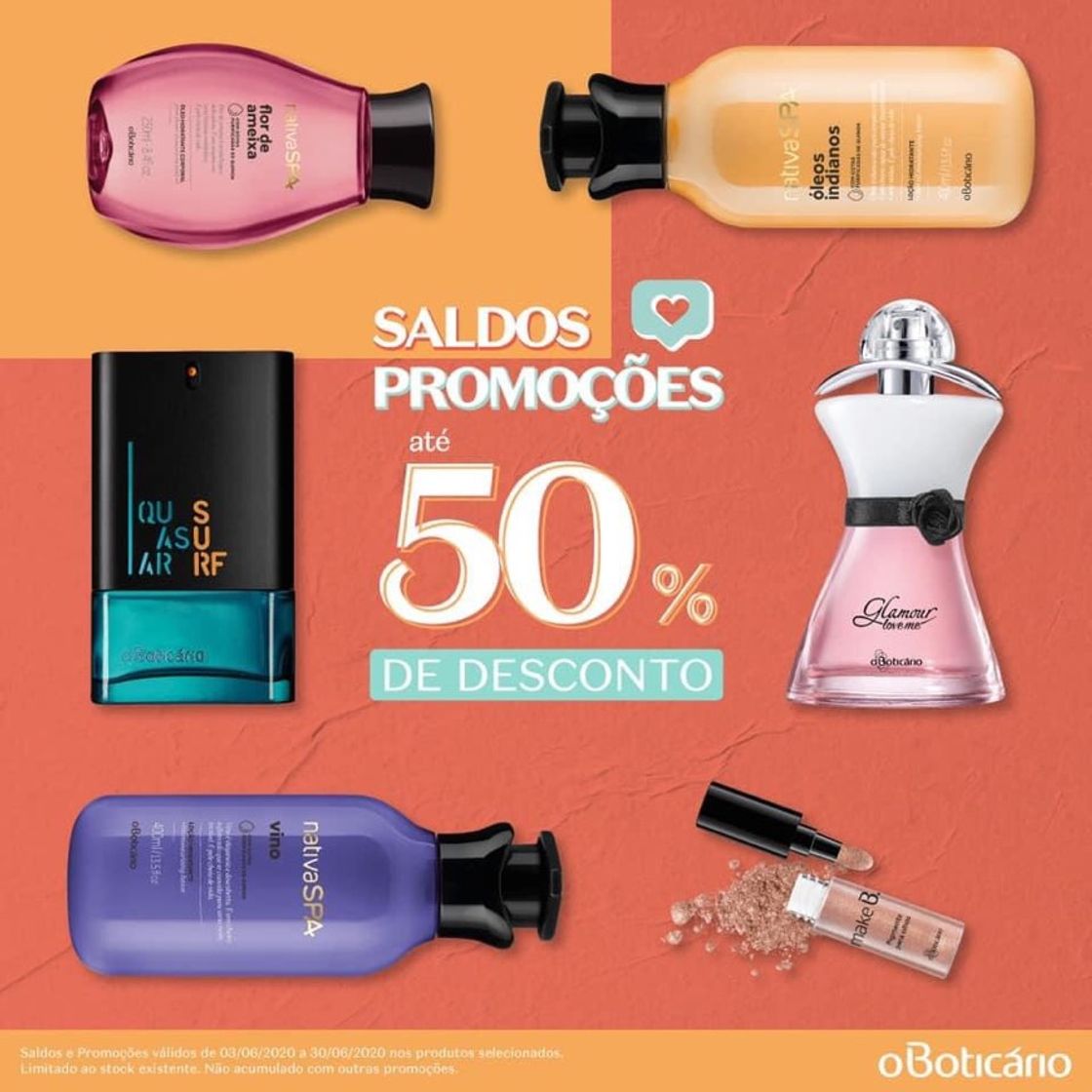 Fashion Descontos até 50% Boticario 