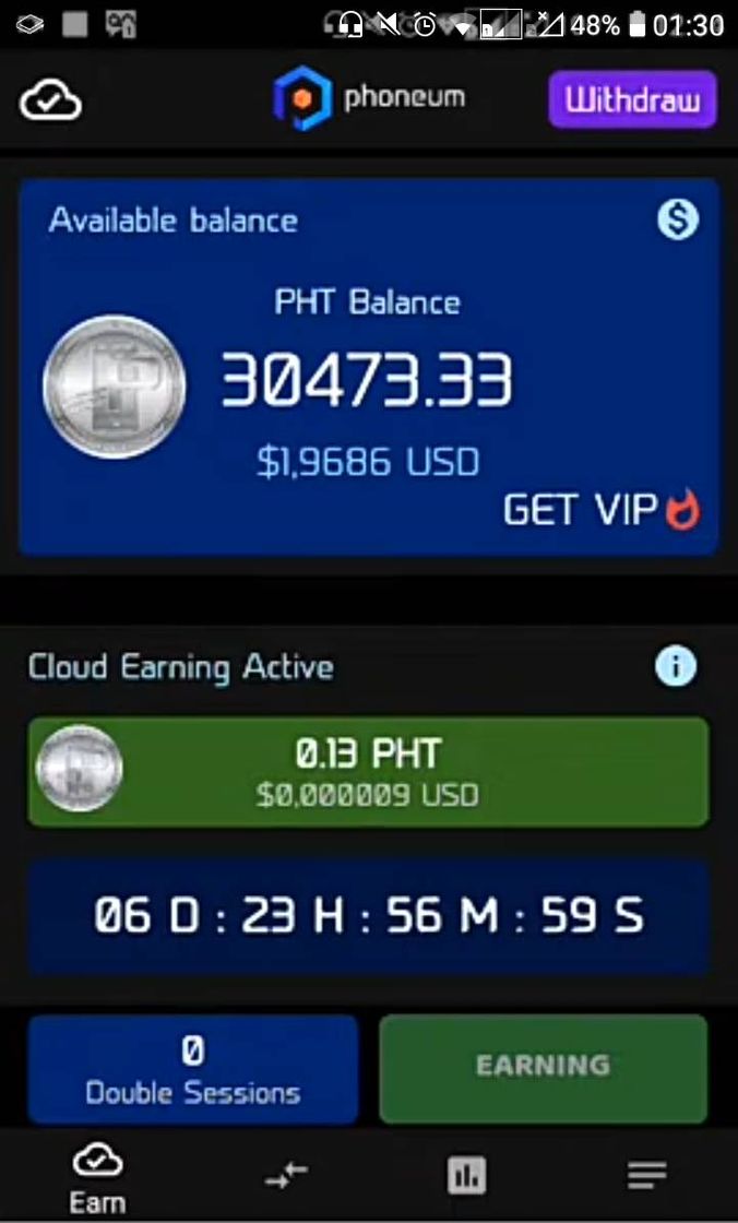 Baixe o aplicativo PHONEUM e começe a minerar PHT na nuvem!!