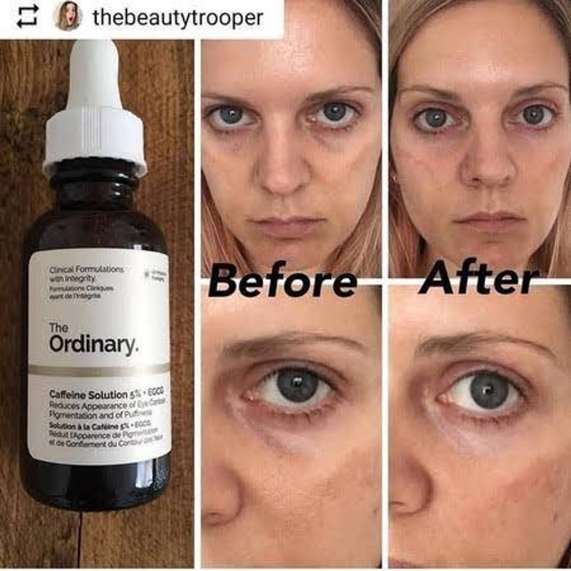 Caffeine da the ordinary para clarear olheiras é tudo 