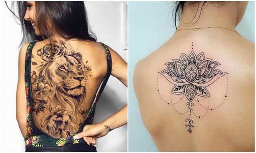 50 Ideias de Tatuagens Femininas nas costas - Fotos e Tatuagens