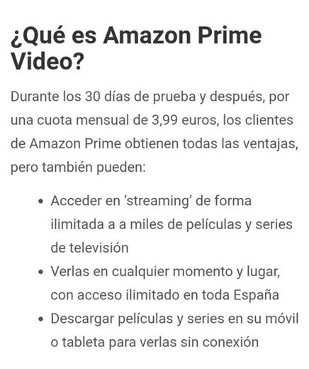 Amazon Prime Video por 3,99€ al mes