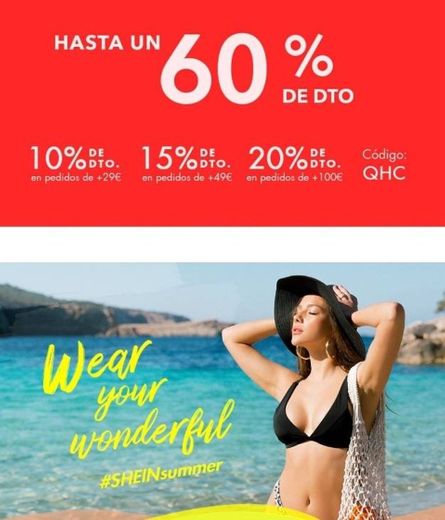 60% de descuento en moda baño Shein