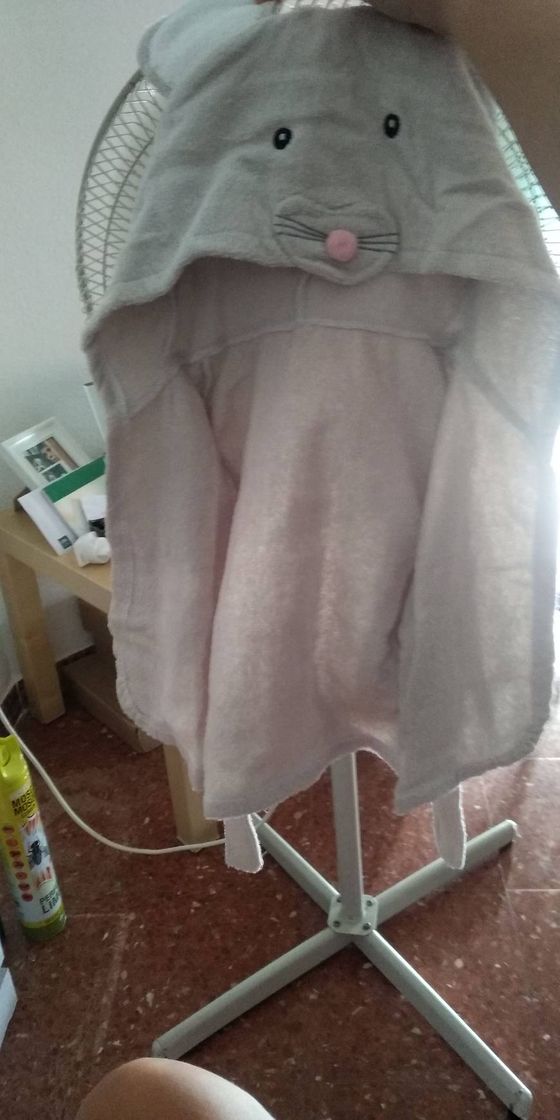 Bata bebé baño capucha ratón