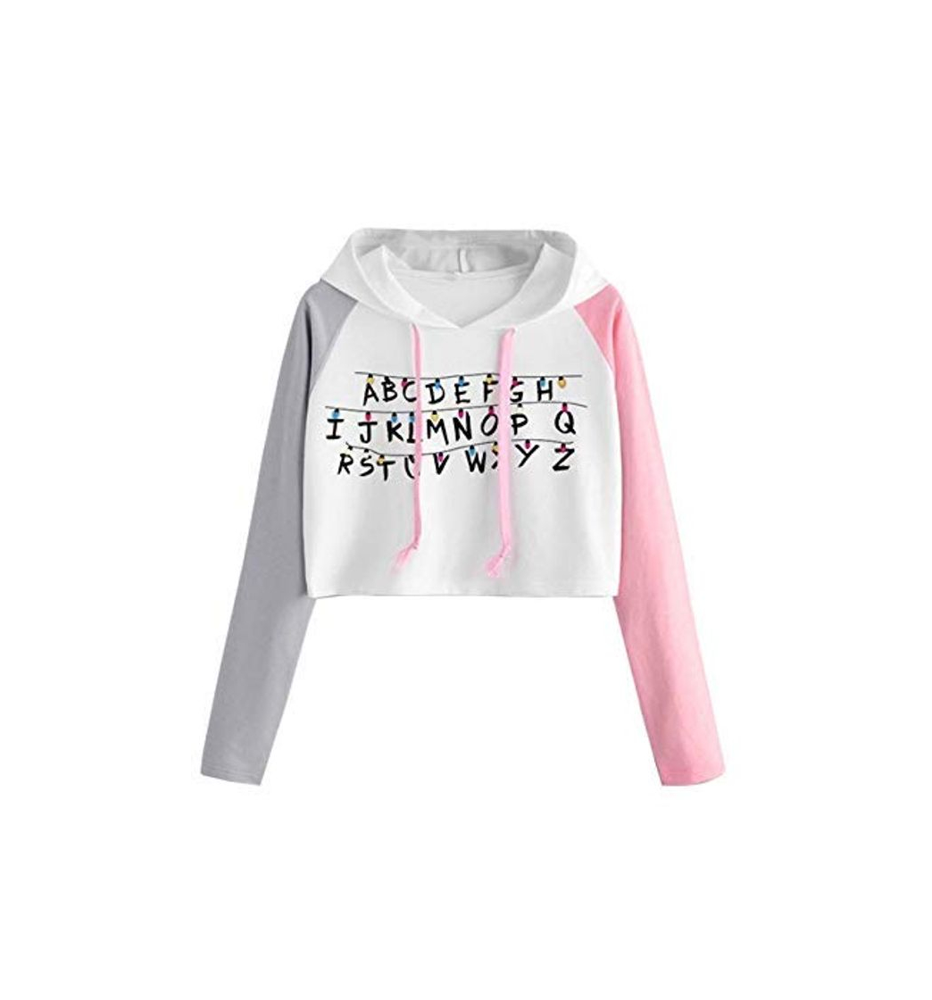 Moda Sudadera Stranger Things Niña, Sudadera Stranger Things 3 Mujer Corta Sudadera con