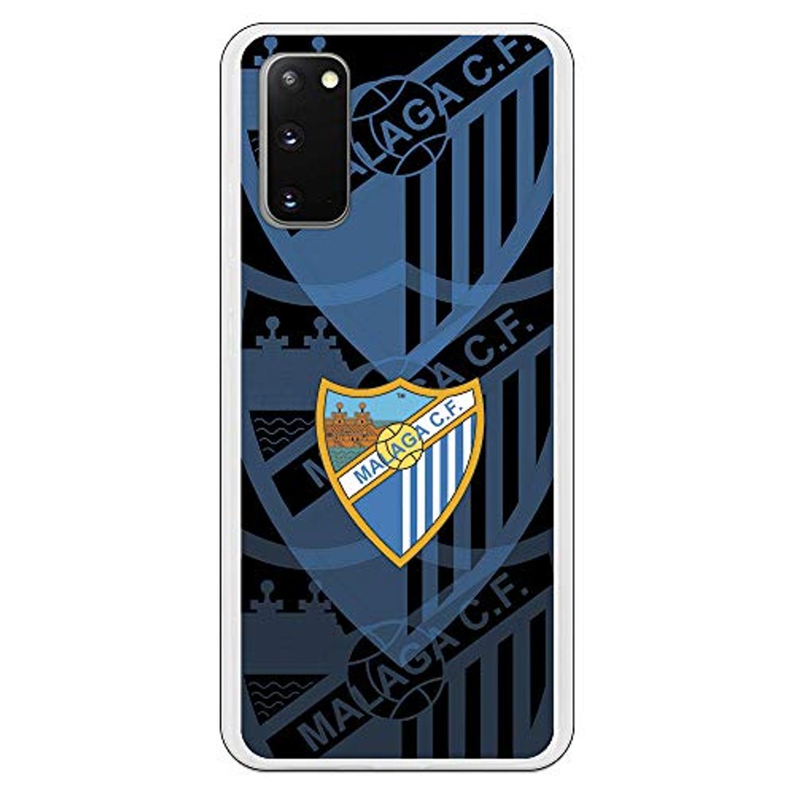 Product Funda para Samsung Galaxy S20 Oficial del Málaga CF Escudos Azules sobre