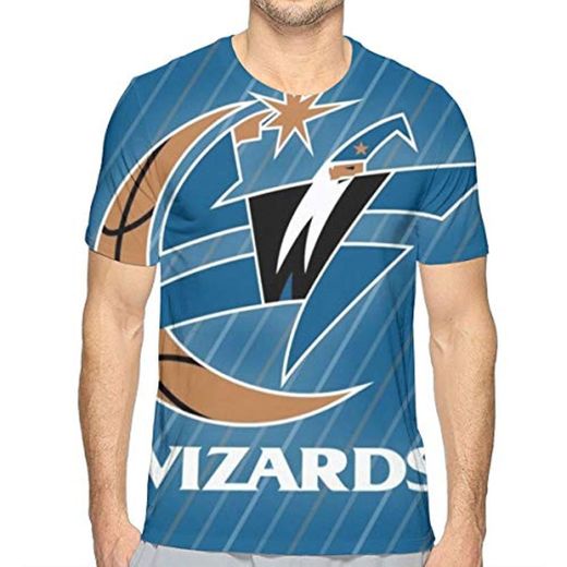 Washington Wizards Unisex Realista Casual Camiseta de Manga Larga Sudadera con Capucha L
