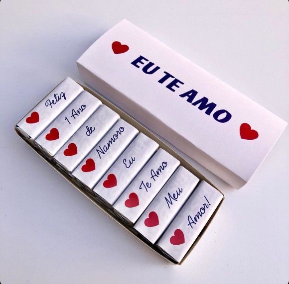 Social Chocolate eu te amo aniversário de namoro