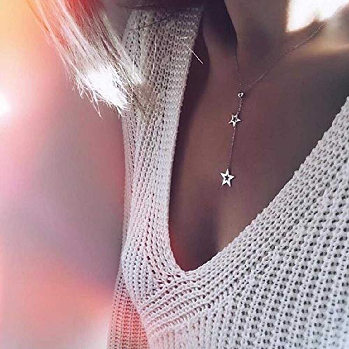 Social Jovono Fashion Necklace with Star Pendant Necklace Jewelry Chain para Mujeres