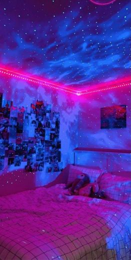 quarto com leds