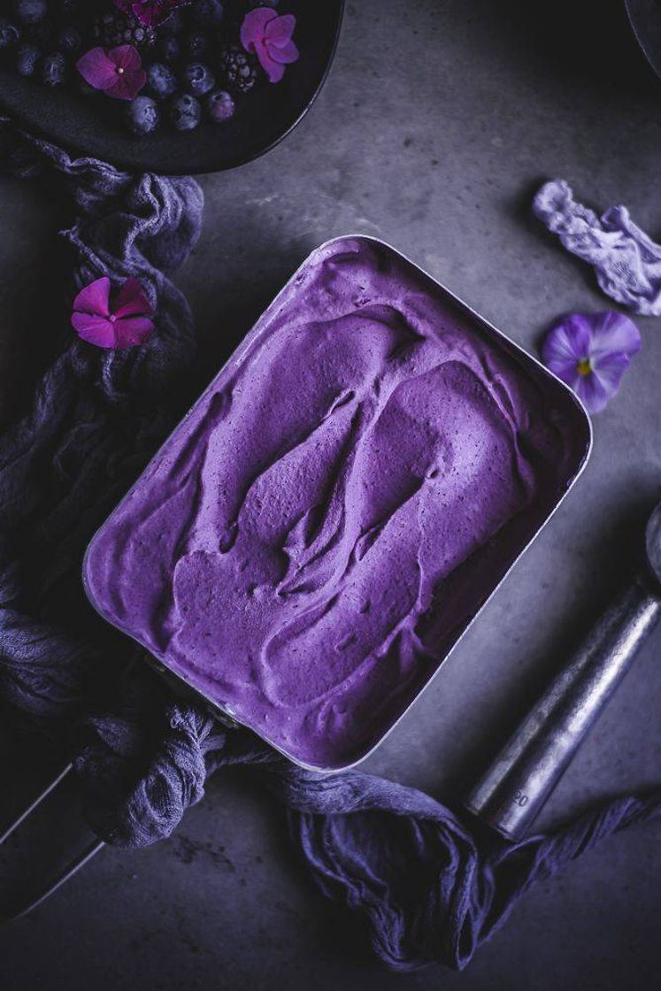 Social Sorvete de mirtilo e mascarpone 😍