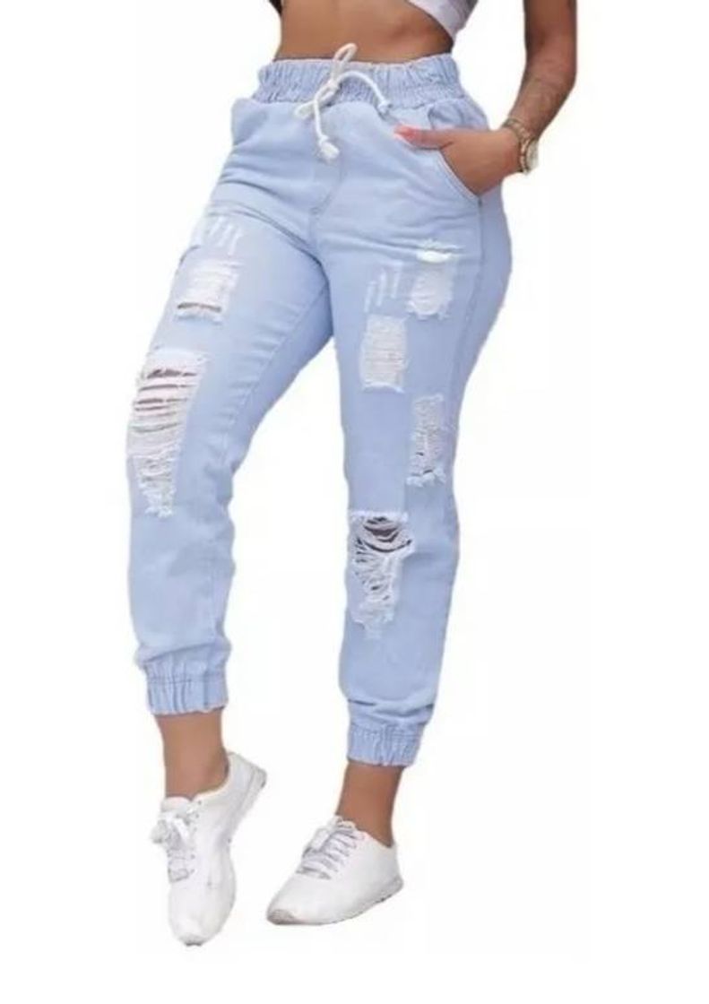 Fashion Calça Jeans Jogger Feminina Cintura Alta Divine Jeans Verão
