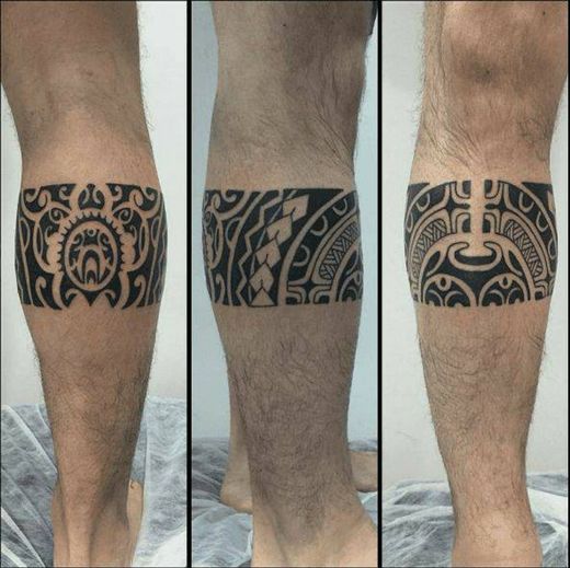 Tatuagem tribal para panturrilha