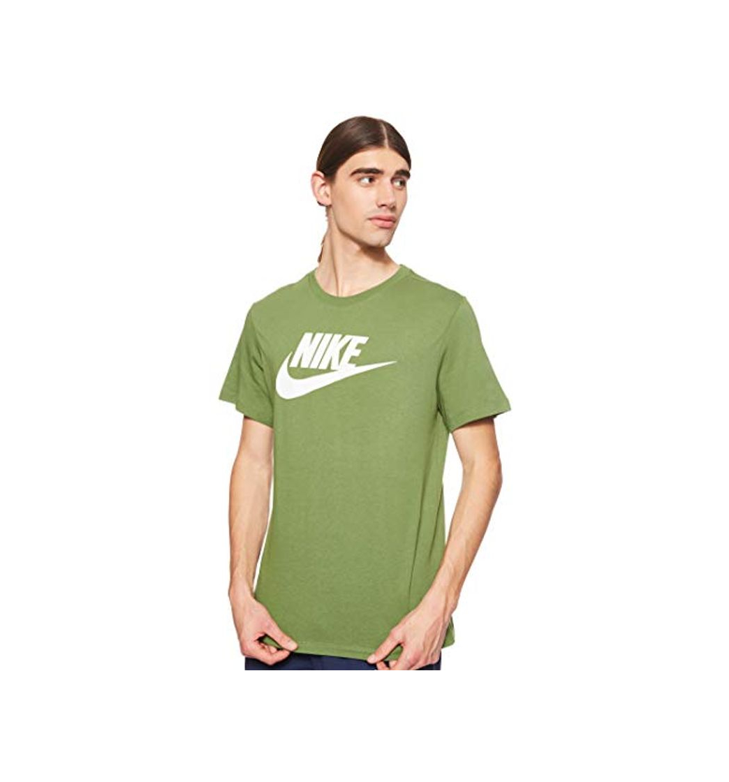 Social NIKE M NSW tee Icon Futura Camiseta de Manga Corta, Hombre, Treeline/