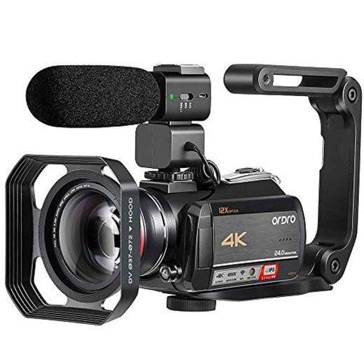 Videocámara Cámara de Video 4K ORDRO AC5 con Zoom óptico de 12x