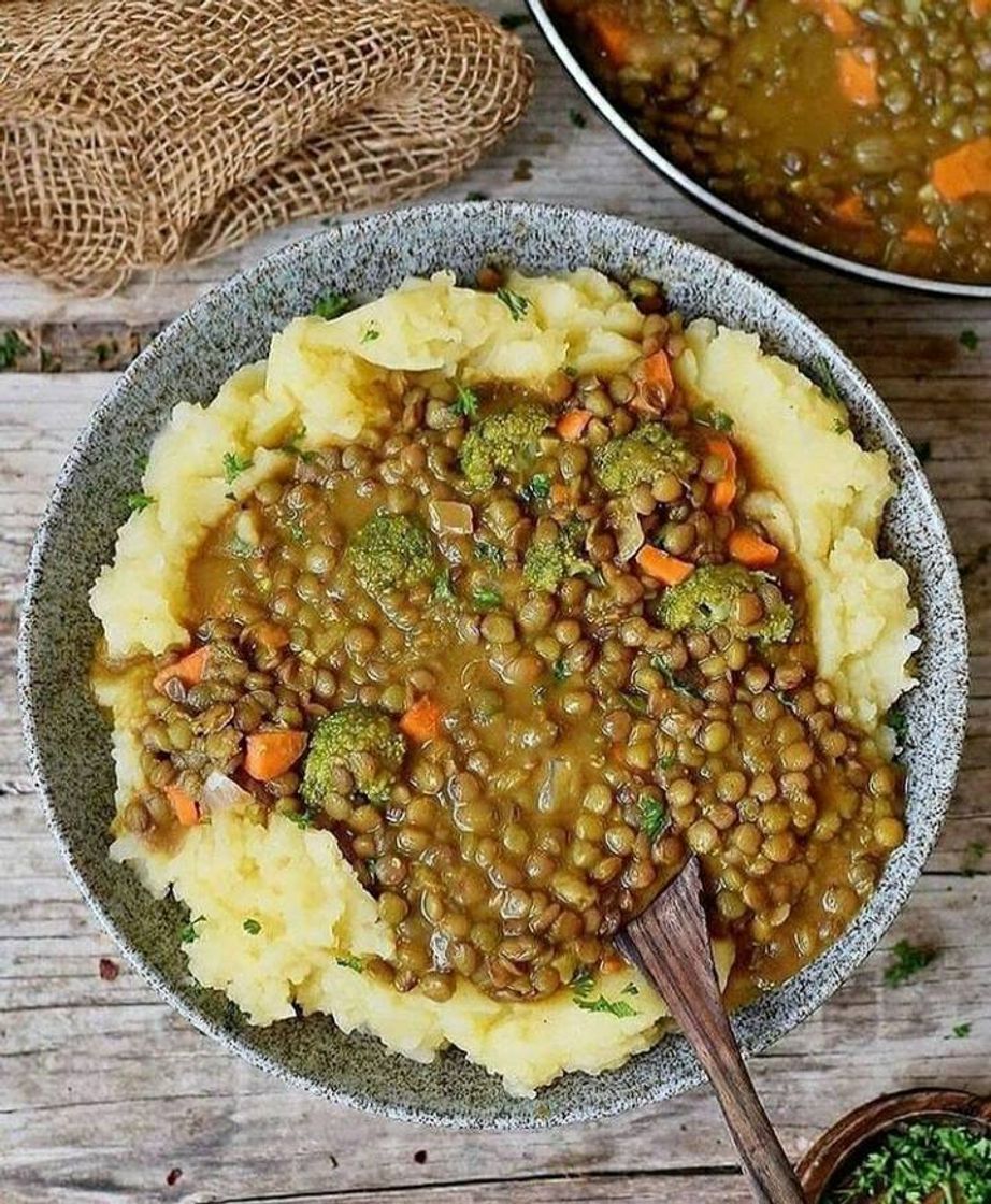 Moda Purê de Batata com Lentilhas🥦