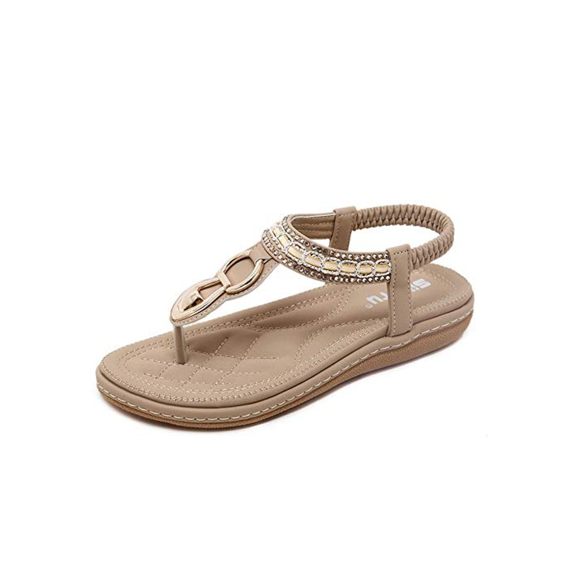 Social QIANWEIXI Sandalias Planas Mujer Bohemia Zapatos Mujer Sandalias String Bead Flip Flop